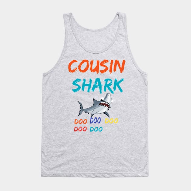 Shirt Cousin Shark doo doo doo Tank Top by rami99